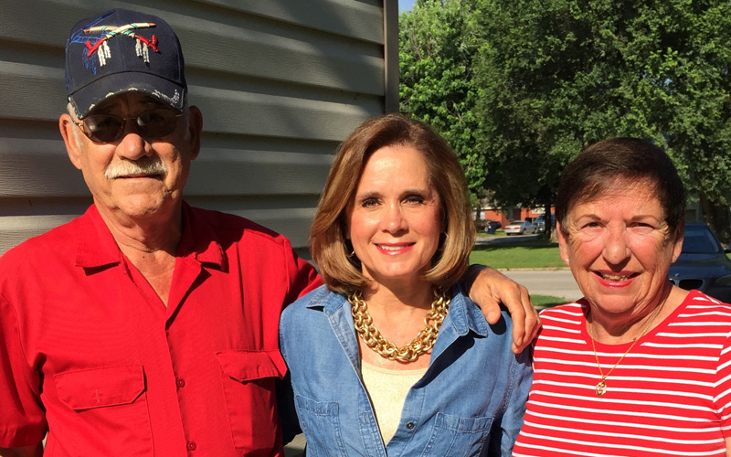 Linda with Joe and Angie Wallace